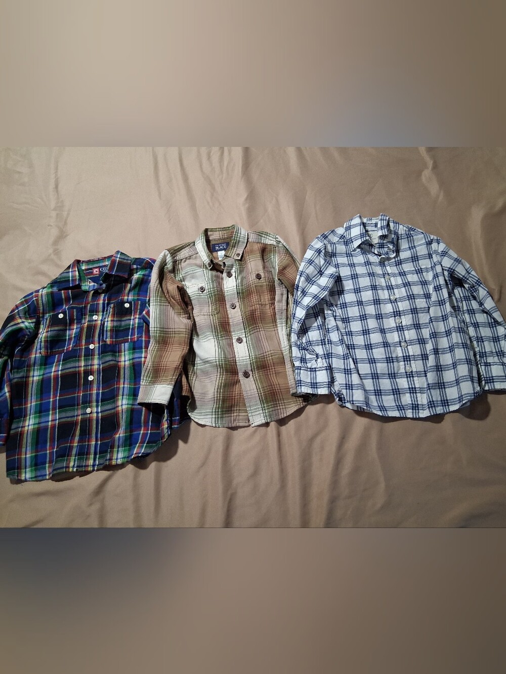 The Children's Place Chaps Lands End Boy Plaid Button-Up Shirt 4T
